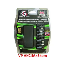 GEMBIRD NPA-AC7D Univerzalni laptop punjač AC 65W sa Tip-C + QC3.0 mob. brzi punjač