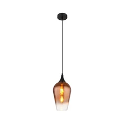 Globo 15552H1 - Luster na sajli LAVUS 1xE27/60W/230V, prečnik 18 cm, bakarne boje