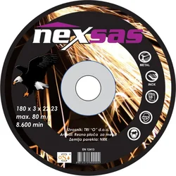 NEXSAS REZNA PLOCA ZA METAL 180X3X2