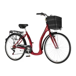 Bicikl City Visitor Vintage 28 Alu 18 V-Brake 6 Brzina 167-192cm (L/Xl) Crveno Beli