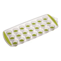Tray for preparing ice cubes, 28 x 12 cm, silicone, green - Colourwork