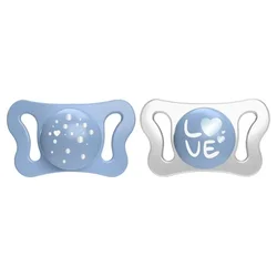 Chicco laža Micro,silikon,0-2m,plava,2kom