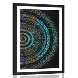 Plakat s paspartujem Mandala v vzorcu sonca - 30x45 no frame