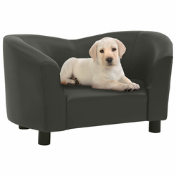 Sofa za pse tamnosiva 67 x 41 x 39 cm od umjetne kože