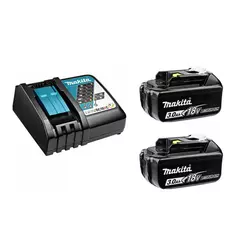 MAKITA Set baterija 2x BL1830B 18V/3.0Ah + Brzi punjač DC18RC