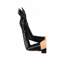 Rokavice Leg Avenue Wetlook Zipper