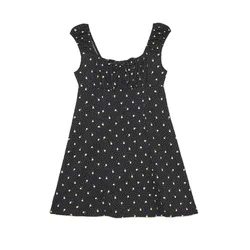 Cropp - Mini haljina s cvetnim dezenom - CRNO