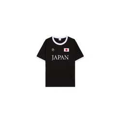 Bershka Majica MUNDIAL črna / bela