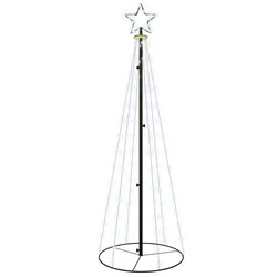 Stožasto božićno drvce hladno bijelo 108 LED žarulja 70x180 cm