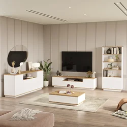 Hanah Home Set TV Komoda i klub sto Bež-Beli