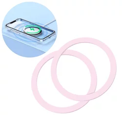 JoyRoom - (2 kom) Adapter (JR-Mag-M3) - MagSafe kompatibilan Magnetic Grip Metal - Pink