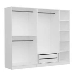 Hanah Home Kale 190 White v2 Garderober, 225x190x52cm, Beli