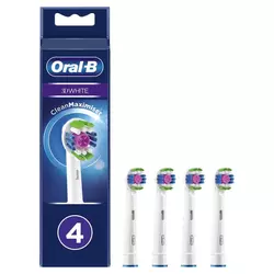 Oral-B EB18-4 3D Bela električna rezervna glava zobne ščetke, 4 kosi Rainbow