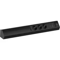 Ugaona utičnica CASIA 2 3x šuko + USB A/C