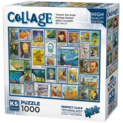 KS Games - Puzzle Poštne znamke - Gogh - 1 000 kosov
