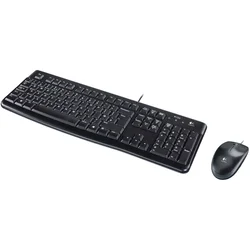 Logitech MK120 Desktop Žičana tastatura, QWERTY standard, Crna