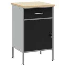 Radni stol Crna i Siva 50 x 55 x 85 cm Inženjerska drva i čelik