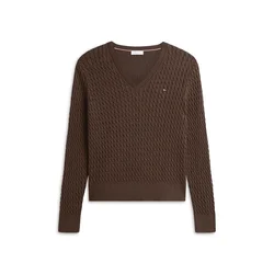 TOMMY HILFIGER Pulover čokolada