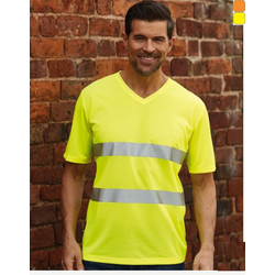 Odsevna T-shirt majica Fluo V-izrez