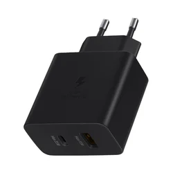 Kućni punjač Fast Charging Adapter Duo za Samsung PD 35W sa kablom Type-C na Type-C crni