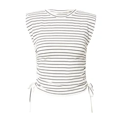 Mexx Ženska majica Stripe top DI2049023W, Prugasta, Crveno-bela