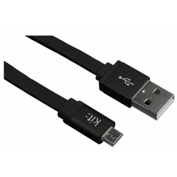 microUSB - USB podatkovno polnilni kabel, črn, 1 meter