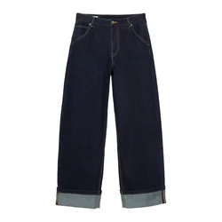 Pull&Bear Kavbojke PACIFIC temno modra