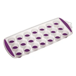 Tray for preparing ice cubes, 28 x 12 cm, silicone, purple - Colourwor
