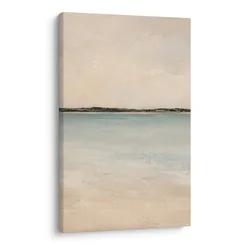 Slika nežna obala v pastelnih tonih - 20x30