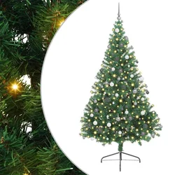 Umjetno predsvijetljeno božićno drvce Zelena 240 cm PVC