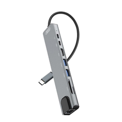 XO HUB 003 USB-C 8in1(HDMI+USB2*2+PD Date read+SD card+Tf card)