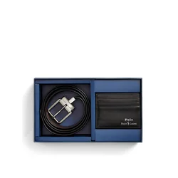 Set etui za kreditne kartice in trak Polo Ralph Lauren 405880721001 Črna
