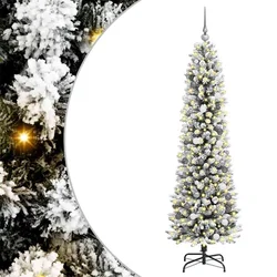 Umjetno božićno drvce Bijelo 210 cm PVC i Metal i Plastika