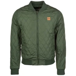 Diamond Quilt Nylon Jacket Olive