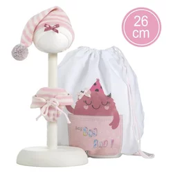 Llorens M26-314 oblačilo za punčko dojenčka NEW BORN velikosti 26 cm z dodatki