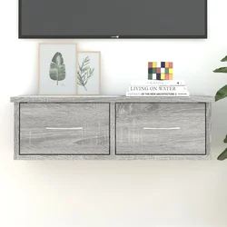 Zidni ormarić boja sivog hrasta 60x26x18,5 cm konstruirano drvo