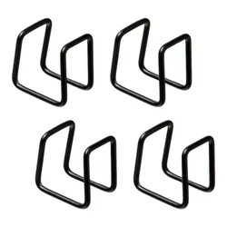 Kuke metalne za police set 4 komada 3x2,5x3,5cm metal crne- jja-sistemske