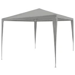 Šator za zabave Svijetlo siva 300 x 300 x 255 cm PE i čelik