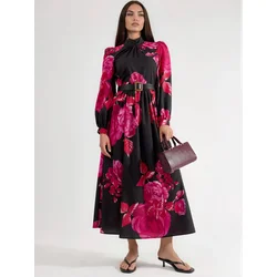 MSN Collection Obleka Maxi črna