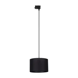 Luster na sajli za 3-fazni TRACER šinski sistem 1xE27/15W/230V, prečnik 30 cm, crni