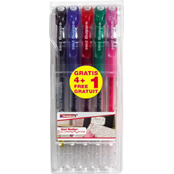 Gel roler E-2185 Crystaljelly 0,7mm, set 1/5