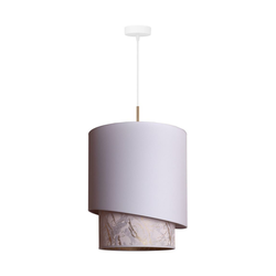 Duolla - Luster na sajli PARIS 1xE27/15W/230V prečnik 40 cm bela/bež
