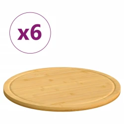 Daske za rezanje 6 kom O 30 x 1,5 cm cm od bambusa