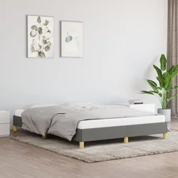 Greatstore Posteljni okvir temno siva 140x200 cm blago