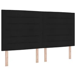 Vidaxl LED Box Spring Postelja z vzmetnico Črna 180 x 200 cm blago