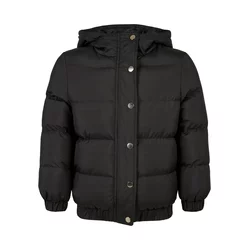Girls Puffer Hooded Jacket Black