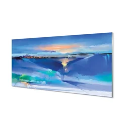 tulup.si Steklena slika Oblaki drevo 140x70 cm 2 obešalnika