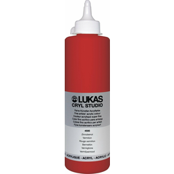 Lukas Cryl Studio Plastic Bottle Akrilna barva Vermilion 500 ml 1 kos