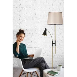 Aberto Design Podna lampa Forza , 165 cm, E27, Bež