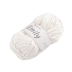 Pletena preja Emily 100 g - bela